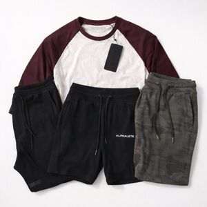 Alphalete Bundle S/M Athleisure Set Joggers Shorts Shirt NWT